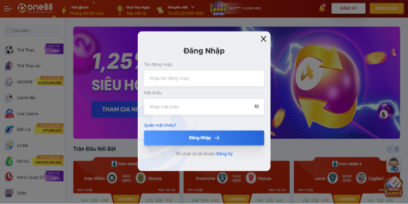 Điều kiện đăng nhập ONE88 thành công cho tân binh