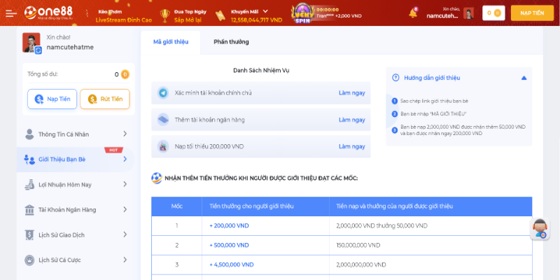 Những Lợi Ích Khi RÚT TIỀN ONE88